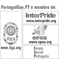 PortugalGay.PT é membro de: ILGA.ORG; InterPride; EPOA; FSP