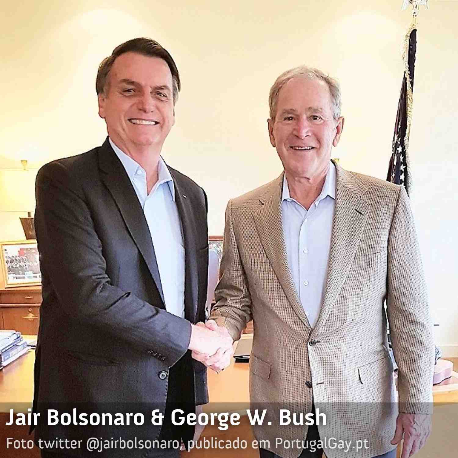 BRASIL: Jair Bolsonaro encontra-se com George W Bush